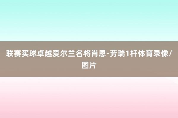 联赛买球卓越爱尔兰名将肖恩-劳瑞1杆体育录像/图片