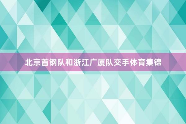 北京首钢队和浙江广厦队交手体育集锦